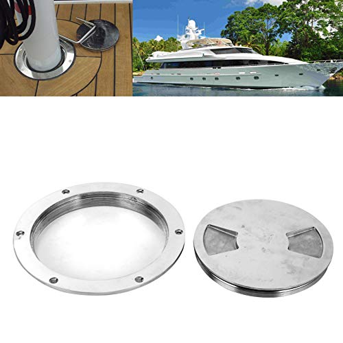 Dekplaat, 15 Cm Roestvrij stalen dekdeksel Roestvrij stalen inspectie Hatch met sleutel voor hardware accessoire voor marine boten 4