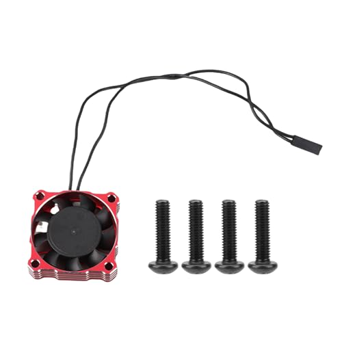 RC Koelventilator, High Speed Elektrische Motor Koelventilator 40x40mm 16000RPM 5V-9V Compatibel met 1/10 1/8 1/12 RC ESC Motoren(Rood) 4