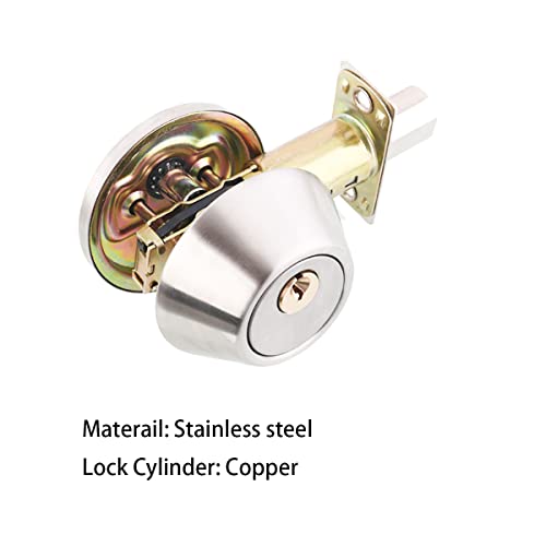 Binnen slot met 2 ingangen, messing + roestvrij staal, drie toetsen 3