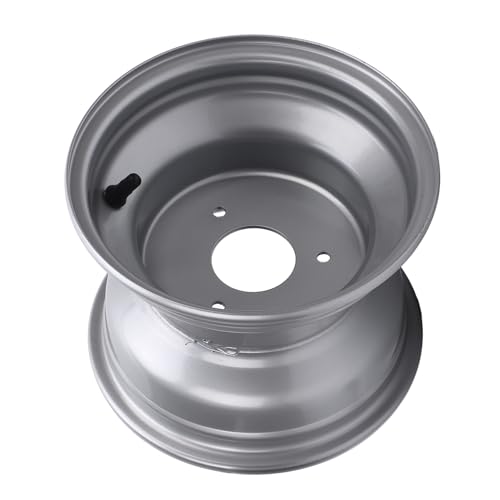 18x9.50 8 ATV Wheel Rim High Strength Aluminum Alloy 8 Inch Rim Hub Go Karts Carts Silver (Drie gaten (gatafstand: 78mm / 3.07in)) 4