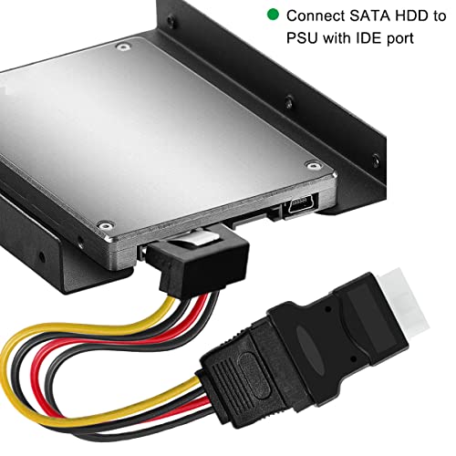 SATA 15Pin naar Molex 4Pin IDE Adapter, SATA Man naar IDE Man voor SATA harde schijf HDD SSD Power naar IDE Kabel Converter Connector, 4 stuks 4