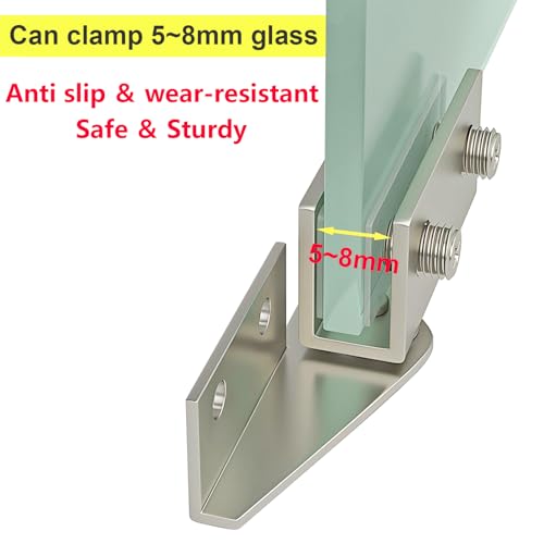 1 set glazen deur scharnieren, dubbele deur scharnieren voor glas met een dikte van 5-8 mm 4