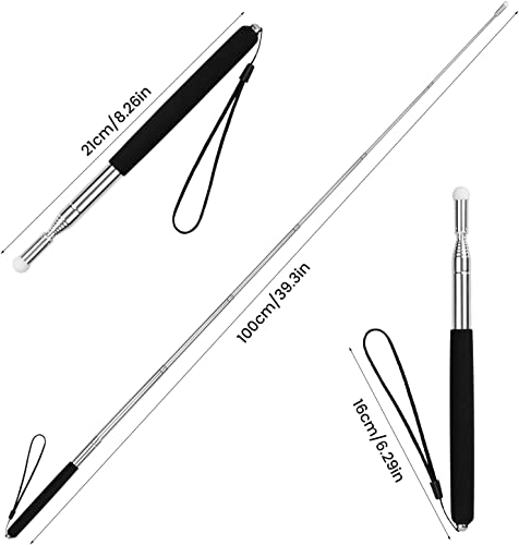 Sea 2pcs Teacher Telescopische Pointer Uitbreidbare Stick Telescopisch Pen 20-100cm met Hand Lanyard voor Class Meeting Room