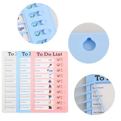 3 stuks to-do lijst checklists, kids karre grafiek, memo checklist boards, draagbare memo boards, dagelijkse planning planner met 10 blanco papier voor thuis, het leren van planning, herinnering 3