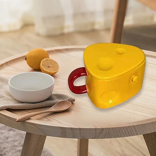 Keramische mok leuke kaasvorm Modieuze multifunctionele theebeker met hoes Home Decoratie Gift 4