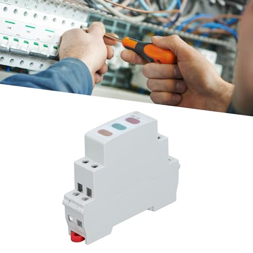 Lichtindicator voor DIN-rail, roodgeelgroen LED-indicator voor wisselstroomcircuits 50 Hz 60 Hz, lichtindicator voor LED-lichtrail voor magnetische startbeveiliging 4