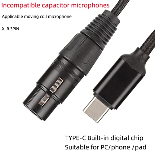 USB C-microfoonkabel, XLR-vrouw naar USB C-audioadapter (3M) 5