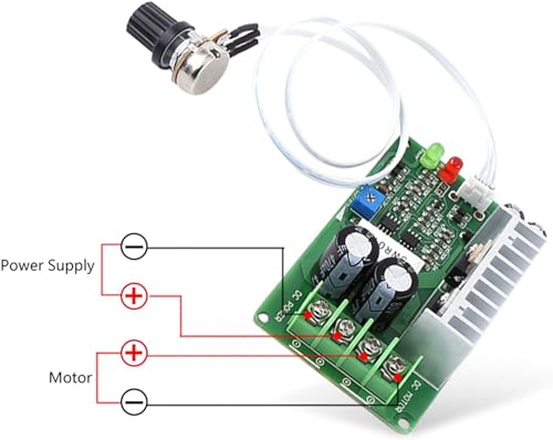 DC Motor Speed Controller 12V/24V/36V 15A PWM Regulator Potentiometer Overload Protector met een snelheidscontroleknop 4