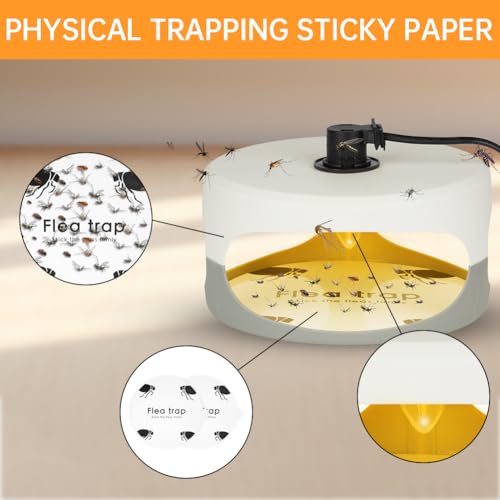 Verpakking van 12 Gooibaar Flea Trap Stickers Sticky Flea Trap Flea Catcher Flea Catch Discs voor Pet Bedroom Hallway Woonkamer Tapijt 5