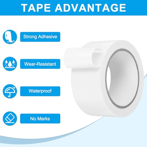 Pickleball Court Tape, 350cm x 5cm Tijdelijke Pickleball Court Lijnen Multifunctionele Court Tape voor Indoor Outdoor Sport Markering, Wit 3