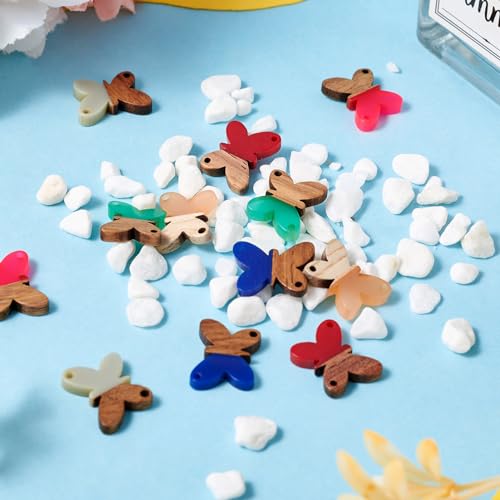 Natuurlijke houten Hars Hangers DIY Oorbellen Charms Houten hangers voor oorbellen ketting verklaringen sieraden Craft... Hars, hars, manen van hars, hars 3