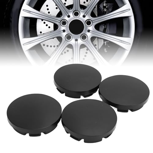 56mm 4Pcs Zwarte Solid Wheel Central Hub Caps voor Autolim, Voorkom Rost, Universeel voor voertuig