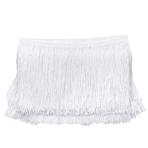 20cm x 4m Fringe Fringe Fringe Lint Decoratie Lint Dans Fringes Cut Fringes zijde Tassel Fringe Lints voor Naaien, DIY ambachten, Kleding, Lingerie, Kostuums, Gordijnen