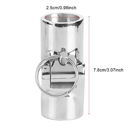 Marine Vouw Swivel Koppelen Tube Pipe Connector, Silver Roestvrij stalen boot pijp Connector voor het vouwen van zon Canopies Vlag Pool(25mm)