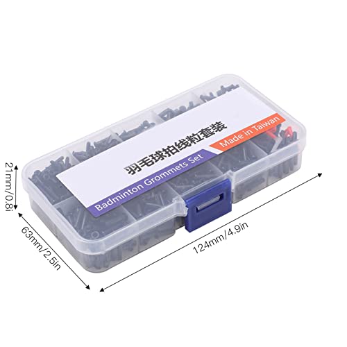 Powerti Badminton Grommets Set, Racket Eyelets Emmer String Protector, Spinder Tools voor eenvoudige reparatie