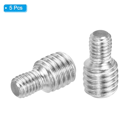 M5 x M8 x 14 dubbele draadbedraad bolts, 5 st. 304 roestvrij staal bolts voor het verminderen van draad en aanpassing van meubel hardware componenten, lengte 3