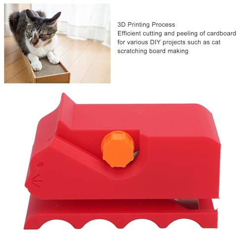 Cat Scratching Board Cutter Karton Diy Stripper, ABS materiaal Cutter met aangepaste snijinstellingen, Compacte grootte voor ambachten (rood) 3