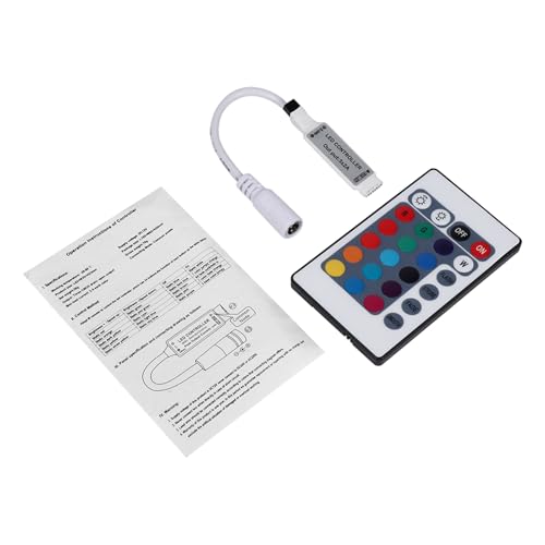 Infrarood afstandsbediening RGB LED-controller, Helderheid/Kleurregeling, Mini-formaat voor Stripverlichting, Wandringen, Glazen Gordijnverlichting, Vakantiedecoraties