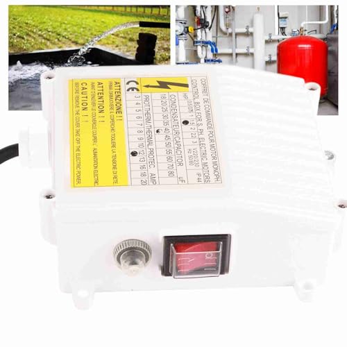 Huishoudelijke pomp controle doos onderdompelbare pomp Zuig Diepe bron pomp controller Bulit in thermische bescherming Circuit Breaker (1100W EU-plug 220V) 3