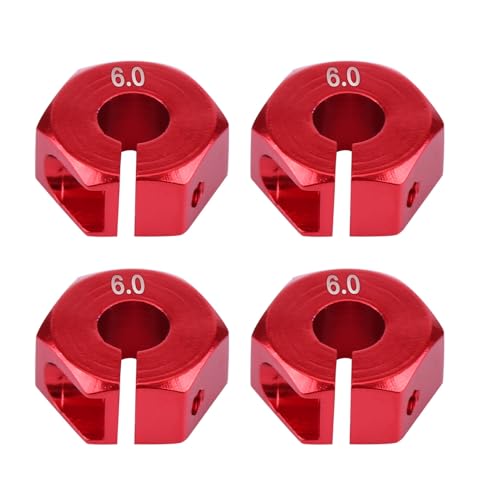 Wheel Hex Hub Adapters, 12mm Universal Wheel Hex Hub Adapter Geschikt voor HSP 1/10 schaal RC Car(6mm/0.24inch- Red), Zoals getoond in de foto 3