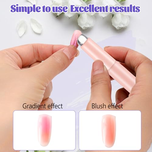 3 Stukken Siliconen Nagel Art Rendering Tools, Multifunctionele Nail Brush, Ombre Lip Brush, Make-up Brush, Herbruikbare Nail Art Brush, Nail Polish Brush voor UV Gel Valse Nails 5