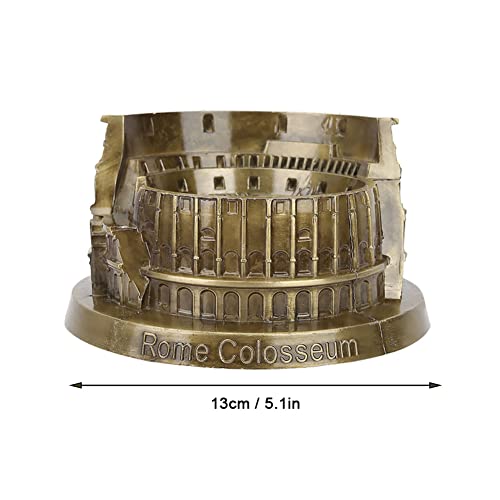 Vintage Rome Colosseum Model, Metalen ambachten Ornamenten, Miniatuur Romeinse Colosseum Kunst Ambacht Office Home Bureaublad Decor