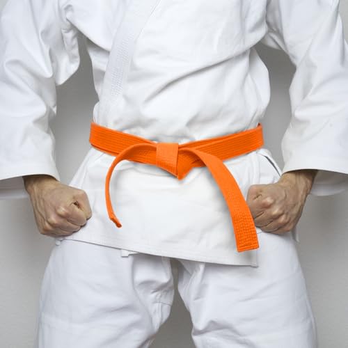 Taekwondo Gekleurde Rankinggordel 3.8cm x 10.5ft 3.2m, Polyester Martial Arts Judo Karate Belt voor Coach Education Practice, Oranje 5