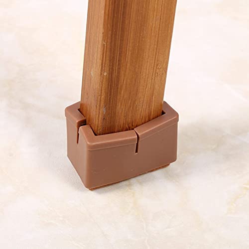8Pcs/Set tafelstoel Beendopjes, Assorted Rechthoek Siliconen vloerbeschermer, Meubilair Tafelvoetdeksels(Koffie)
