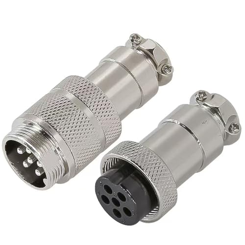 GX20 6 Pin Aviation Connector, Circulaire Metaal Luchtvaart Plug, GX20 Man Vrouwelijke Connector 6 Pin Panel Mount Cable Connector