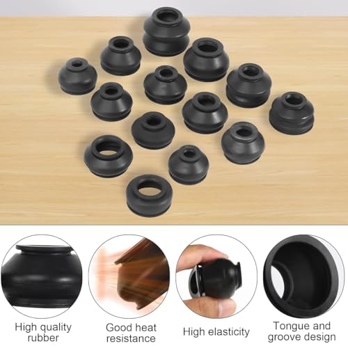 14PCS Ball Joint Boot Universal Ball gezamenlijke stofhoes Kit Tie Rod End Dust Cover Rubber Track Rod End Ball Joint Dust Boots Dust Cover Gaitters 5