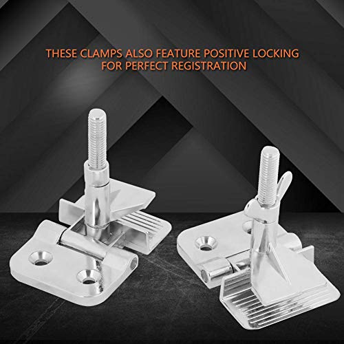 2PCS Screen Printing Klemmen Schermframe Vlinder Scharnier Klem voor Screen Printing Frame Machine, voor het bevestigen van Scherm Printing Mesh, Screen Printing DIY Tool 4