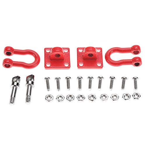 RC Trailer Buckle, 2Pieces RC Shackle Lock Catch Accessoire voor RC Climbing Crawler (rood)