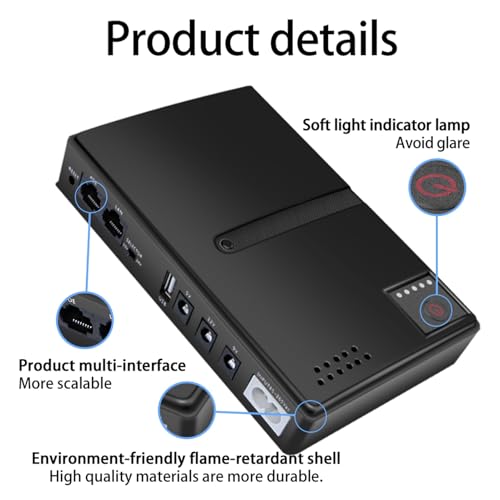 UPS Voeding Batterij Backup Bescherming van de Chirurgie 6W USB 5V DC 5V 9V 12V POE 15V 24V Onbelastbare voeding (EU-plug) 3