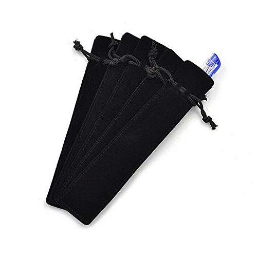 Pen Pouch, Velvet Pen Pouch Vierkante Zwart Niet gemakkelijk Dirty Pouch voor Pen, Potlood, Ballpoint Pen, Zwart, modern 5