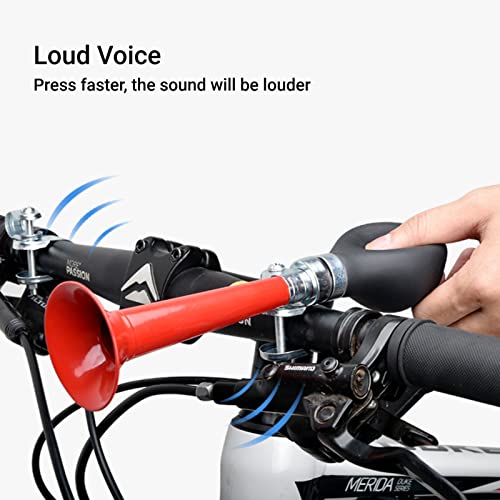 Fiets Air Horn Fietsen Retro Chrome Metalen Hooter Luid Bell Bugle Trompet Alarm Rubber Squeeze Bulb, 8,46 Inch