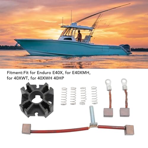 40 Pk Buitenboordborstelhouder 66T 81840 00 voor Bootmotorstarter, Langdurige Duurzaamheid, Verbeterde Prestaat met Metaallegering en Zuivel Koperen Spoor, Eenvoudige
