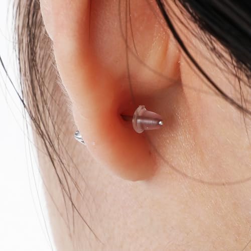 400 Stuks Stud oorbellen Sluiting Silicone Silicone Stud Oorbellen Stud Oorbellen Transparant voor Vrouwen Ambachten 5