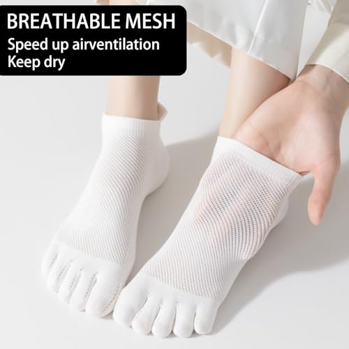 5 paar vrouwen teen sokken 35-42 niet- Slip Toe Sokken Korte Sportsokken Gemaakt van ademend katoen voor alle seizoenen Orthopedische compressiesokken voor meisjes 5