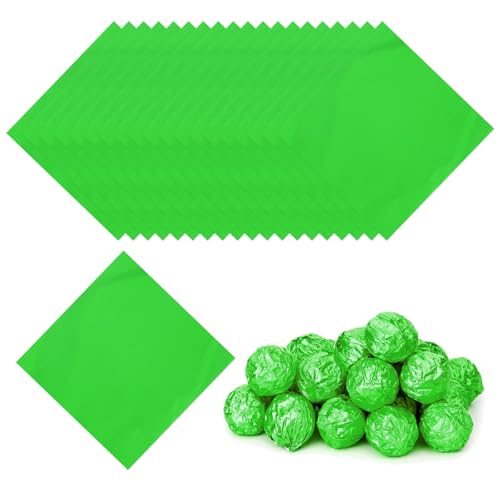 3.15 Inch Foil Candy Wrappers, 100Stuks Chocolate Wraping Paper voor Homemade Caramel DIY Sweets Decoratie Chocolade Cake Verpakking, Groen