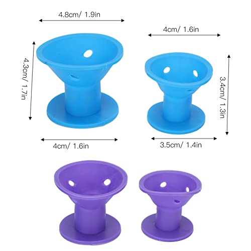 20st Zelf grijpende paddo haar krullend ijzer DIY Siliconen haar Styling Curlers voor lange middelgrote korte haar paars blauw