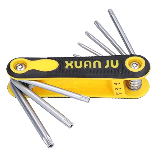 SK-289 8-in-1 Vouwmoersleutel, inklapbare torxsleutelset T9 T10 T15 T20 T25 T27 T30 en T40, draagbare combinatiesleutelset reparatiegereedschap 5