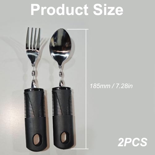 Parkinson's Cutlery Cutlery for Seniors, Parkinson's Tool for Artritis Parkinson's, Tool for Disabled People, with Thick Handle, Easy to Grip, Can Be Bent and Used