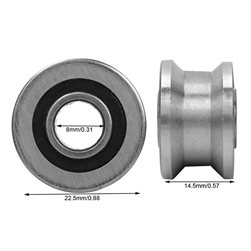 1 stuk T22 U op wielen met platte sleuven - voor automatisering en industriële fotografie, een stabiele en lange levensduur met motoren, speelgoed, instrumentatie, materiaal van roodvrij staal