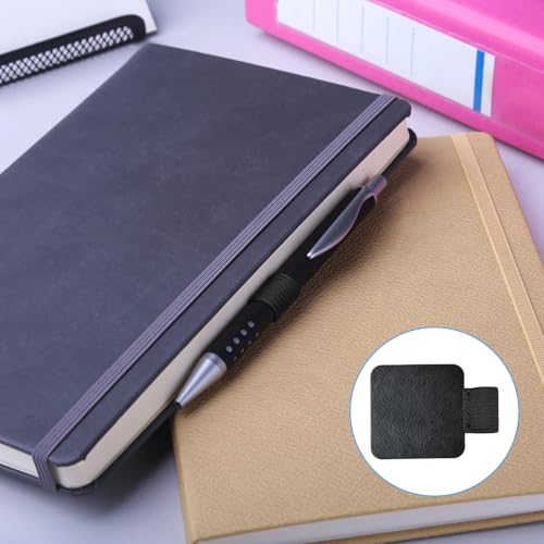 Verpakking van 10 Kleefpenhouders voor dagboek, Sticky Pen Houder met Elastische Band, Lederen Pen Houder met lus, Zelf-Adhesive Pen Houder voor Tablet, Notebook kalender Pen Houder 4