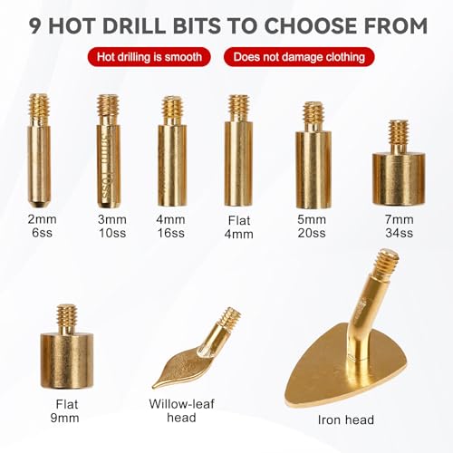 Warme bevestiging set - 3 x strass boxen, 9 bevestigingen en metalen standaard voor stof/leer 5