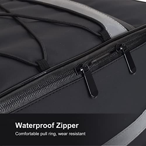 Fiets Achterzitzak, Layered Design Waterdicht Stabiele fiets bagagedrager tas ritssluiting voor buiten fietsen (8L) Fietsrekken en opslag 4