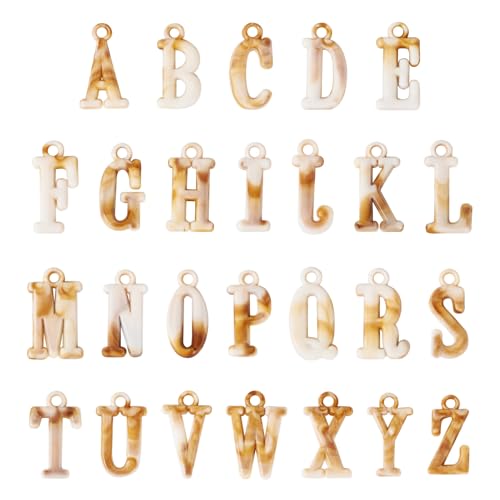 150G nummer & letter acryl hangers imitatie edelsteen voor DIY sieraden maken, BurlyWood