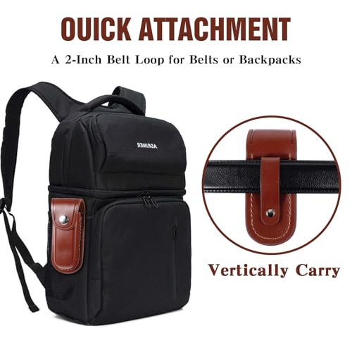 Leren Riem Mes Case, 12.5cm Leren Mes Case, Essen Mes Case, Opvouwbare Vouwbare Mes Case, Draagbaar Leren Vouwmes Case met Gesp 5