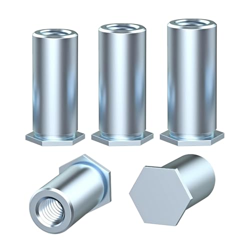 20 st Rivet Noten, M3 x 6mm Plat hoofd Rivet Nut, Galvanized Carbon Steel, Threaded Insert Nuts