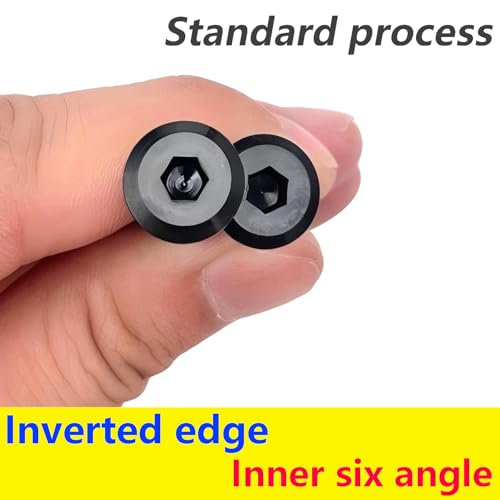Verpakking van 20 Self Tapping Schroeven, Hex Socket Head Schroeven, M6*50mm Flat Head Schroeven, Meubilair Aansluiting Schroeven, Zwart 4